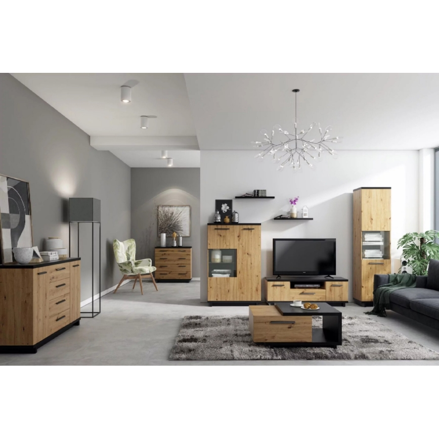 Етажерка VERRU 3,2x68 см черен