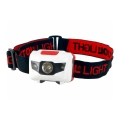 Extol - LED Челник с червен лампа LED/1W/3xAAA черен/червен