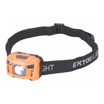 Extol - LED Челник със сензор LED/3W/1200 mAh/3,7V оранжев/черен