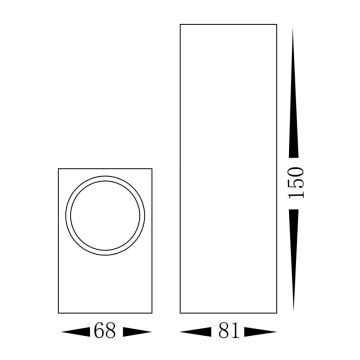 Екстериорен аплик BOKA 2xGU10/60W/230V IP44 черен