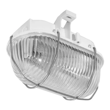 Екстериорен аплик OVAL 1xE27/60W/230V бял IP44