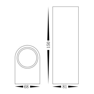 Екстериорен аплик OVALIS 2xGU10/60W/230V IP44 черен