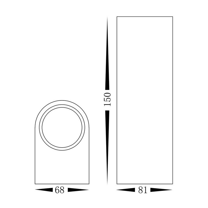 Екстериорен аплик OVALIS 2xGU10/60W/230V IP44 черен