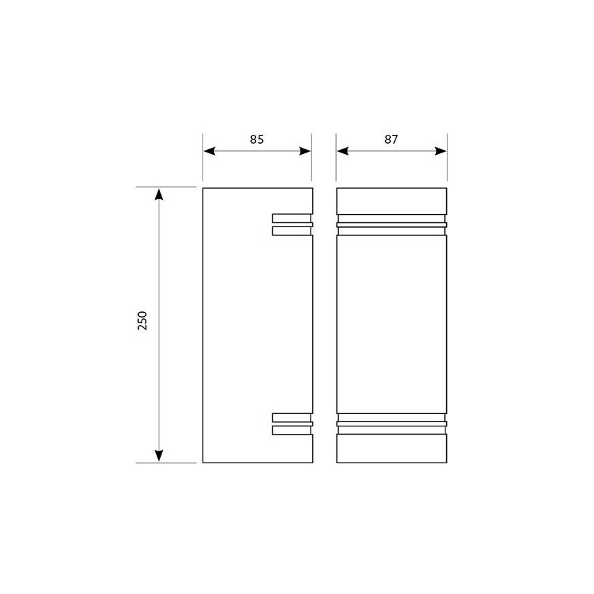 Екстериорен аплик QUAZAR7 2xGU10/11W/230V IP44 черен