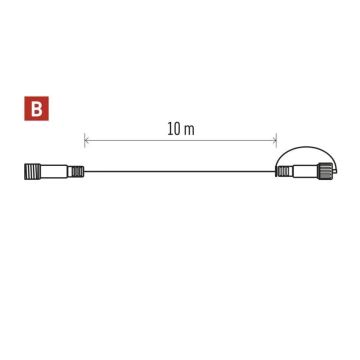 Екстериорен разклонител за свързване на вериги 10 м IP44