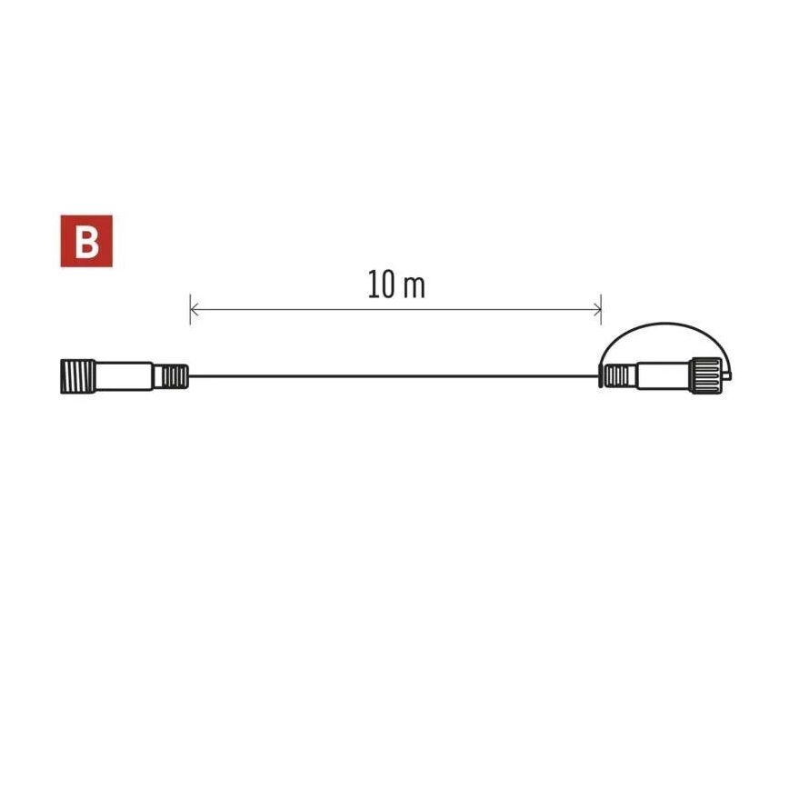 Екстериорен разклонител за свързване на вериги 10 м IP44