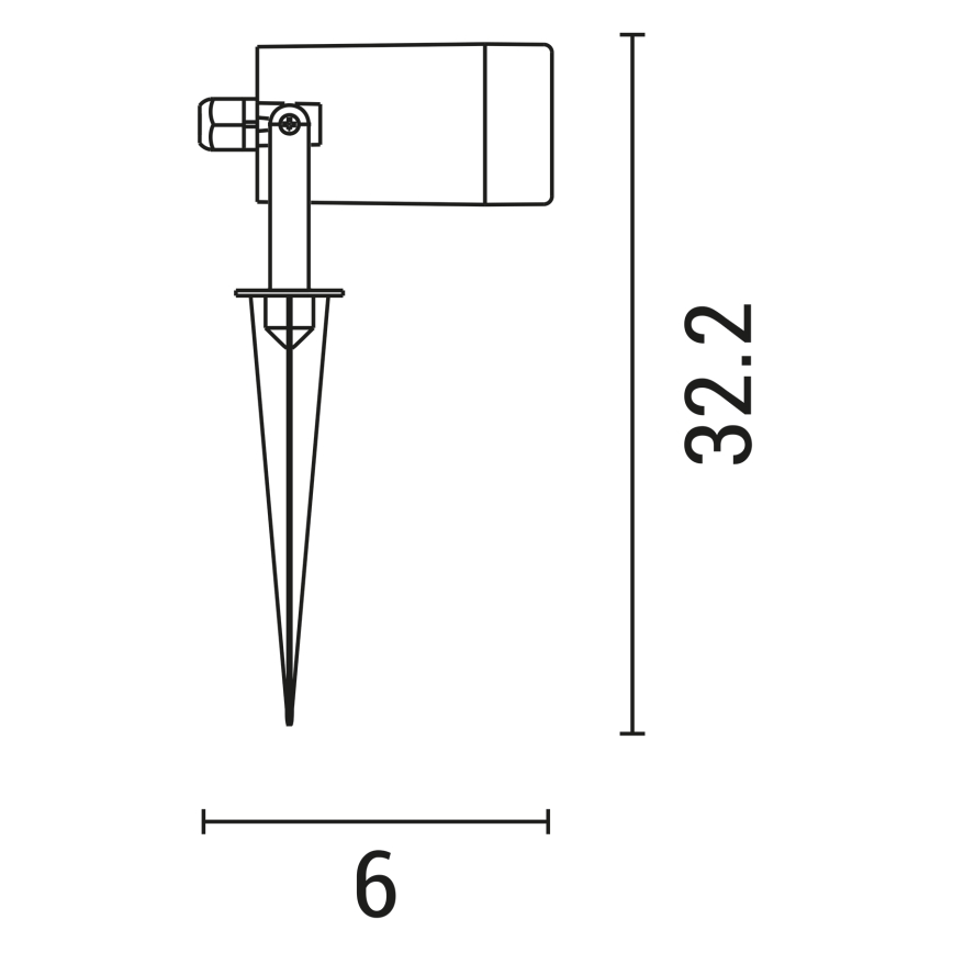 Екстериорна лампа 1xGU10/5W/230V IP65 сив