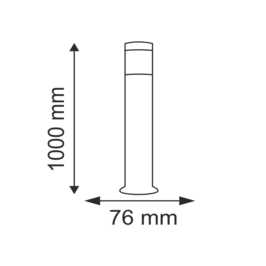 Екстериорна лампа OSLO 1xE27/10W/230V 1000mm IP44