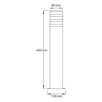 Екстериорна лампа TEKSAS E27/12W/230V IP44 44см