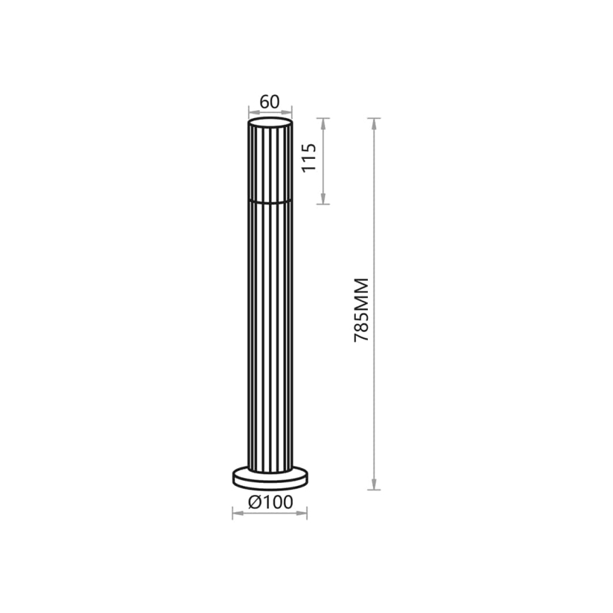 Екстериорна лампа VERTICAL 1xGU10/8W/230V IP44 черен