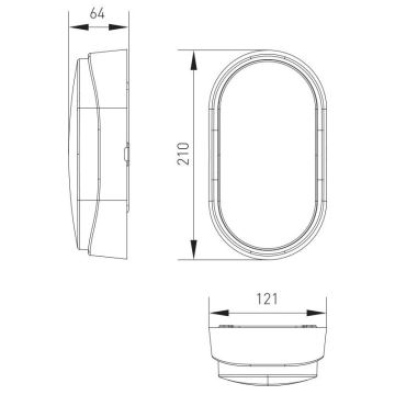 Екстериорна LED лампа за таван LED/12W/230V 3000/4000/6500K IP65 бял