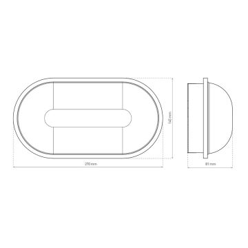 Екстериорна LED лампа за таван LED/20W/230V IP65 бял