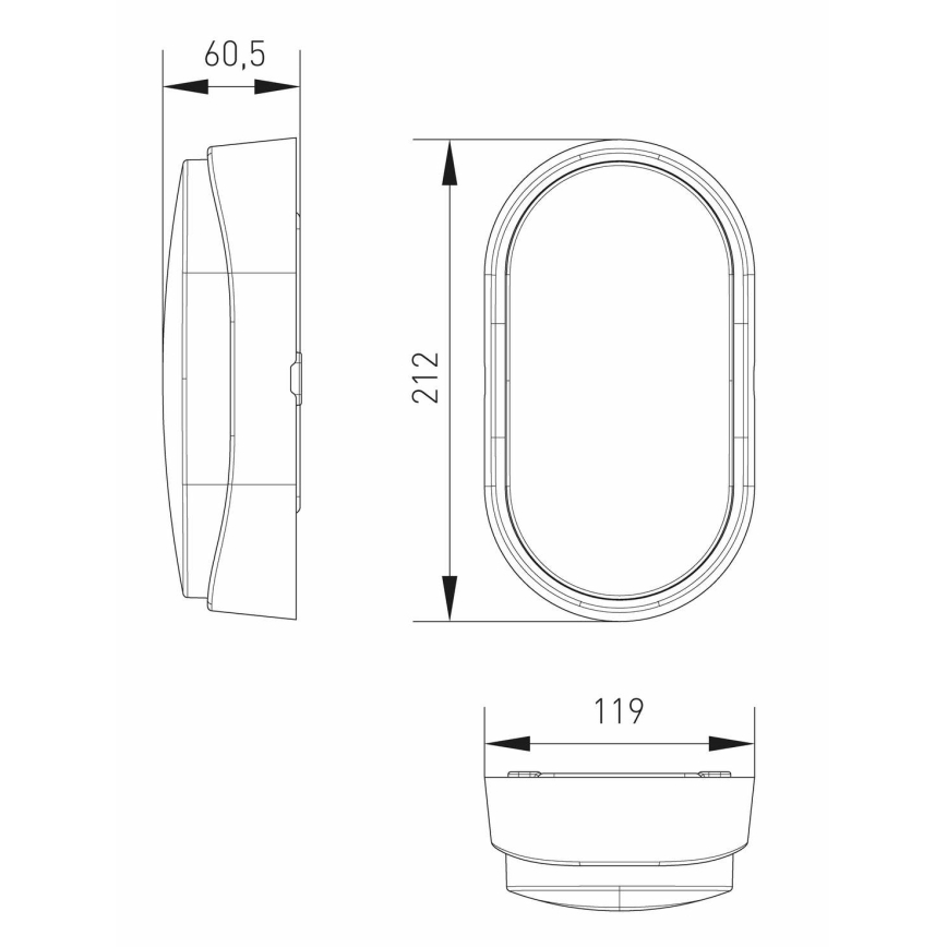 Екстериорна LED лампа за таван със сензор LED/14W/230V IP54 бял