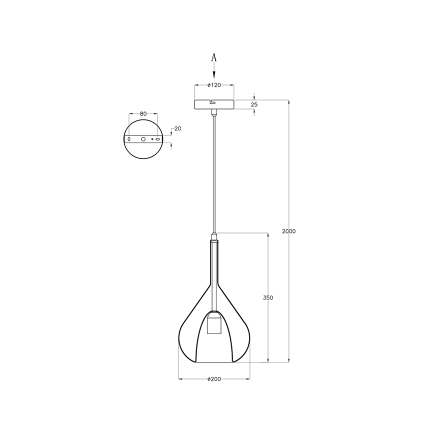 Fabas Luce 3481-40-125 - Пендел LILA 1xE27/40W/230V златист