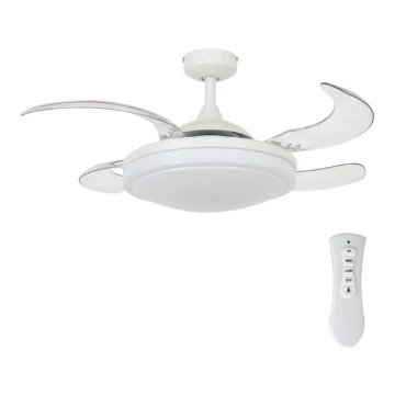 FANAWAY 212980 - Вентилатор за таван EVORA 2xE27/15W/230V бял + дистанционно управление