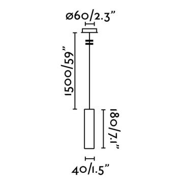 FARO 29895 - LED Висящ полилей ORA LED/4W/230V черен