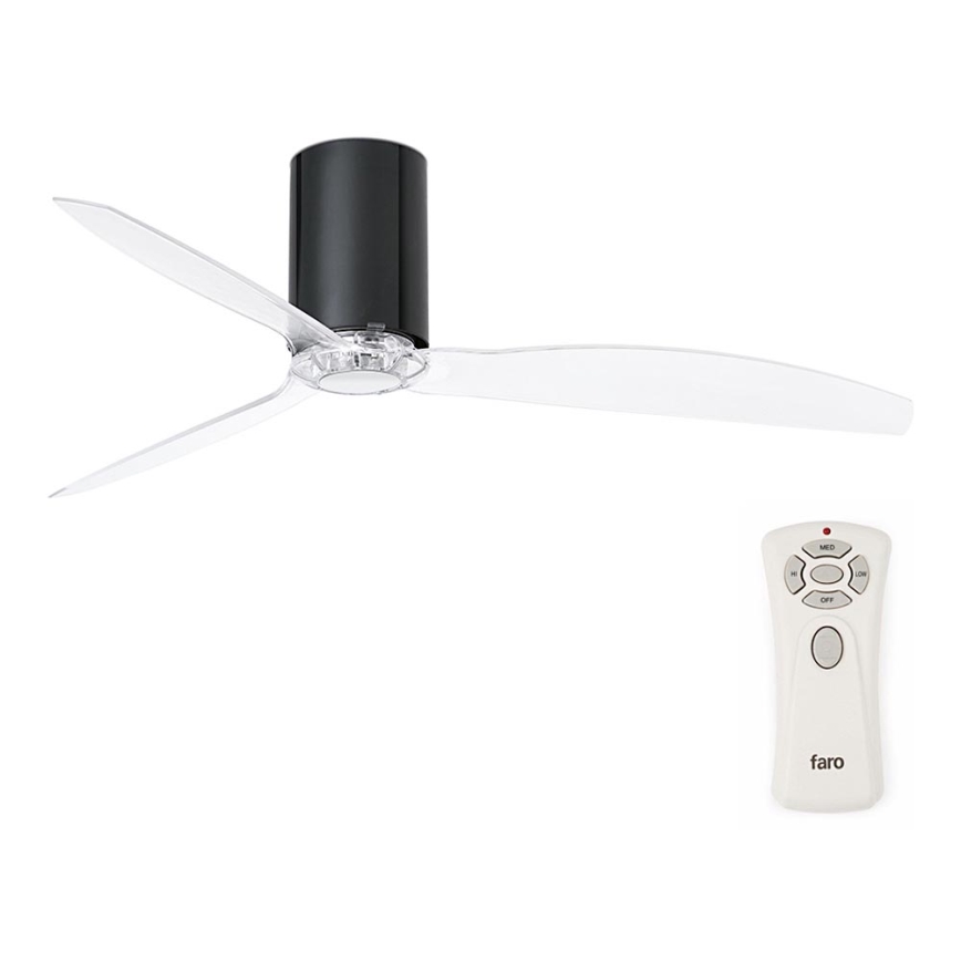 FARO 32040 - Таванен вентилатор MINI TUBE FAN с дистанционно управление черен