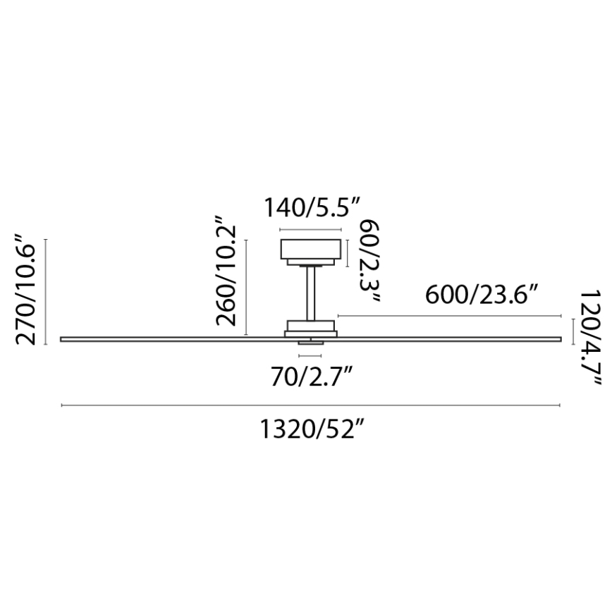 FARO 34100 - Вентилатор за таван MILOS черен + дистанционно управление