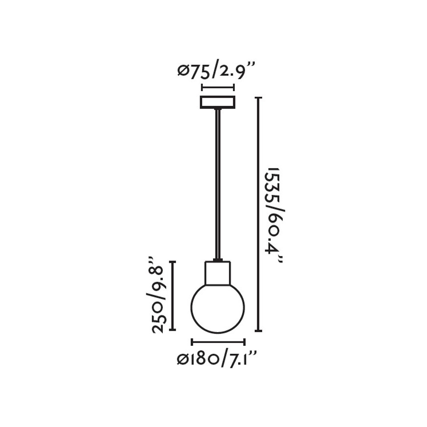 FARO 74427C-01 - Екстериорен висящ полилей MOON 1xE27/15W/230V IP44