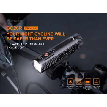 Fenix BC26R - LED Акумулаторна велосипедна лампа LED/USB IP68 1600 lm 65 ч
