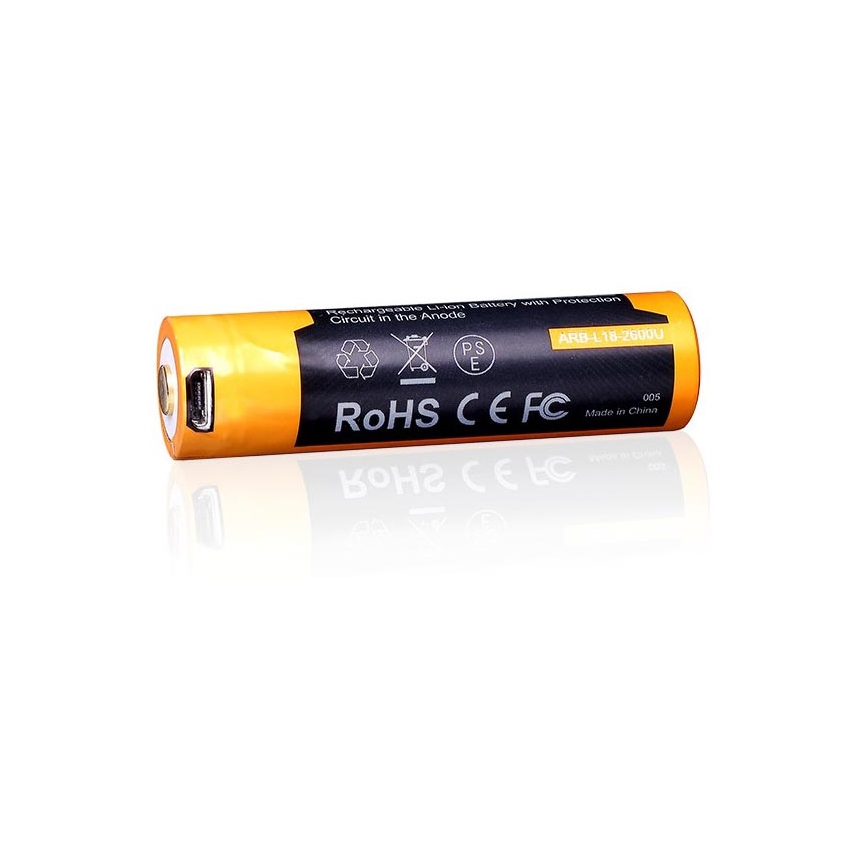 Fenix FE18650LI26USB - 1бр. Акумулаторна батерия USB/3,6V 2600 mAh