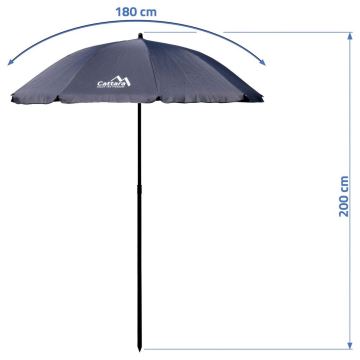 Folding tilting parasol Ø 1,8 м сив