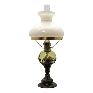 Газова лампа DRAHOMÍRA 50 см горскозелен декориран с калай