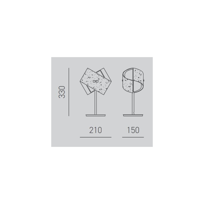 Gea Luce CAMILLA L P arg - Настолна лампа CAMILLA 1xE14/42W/230V сребрист