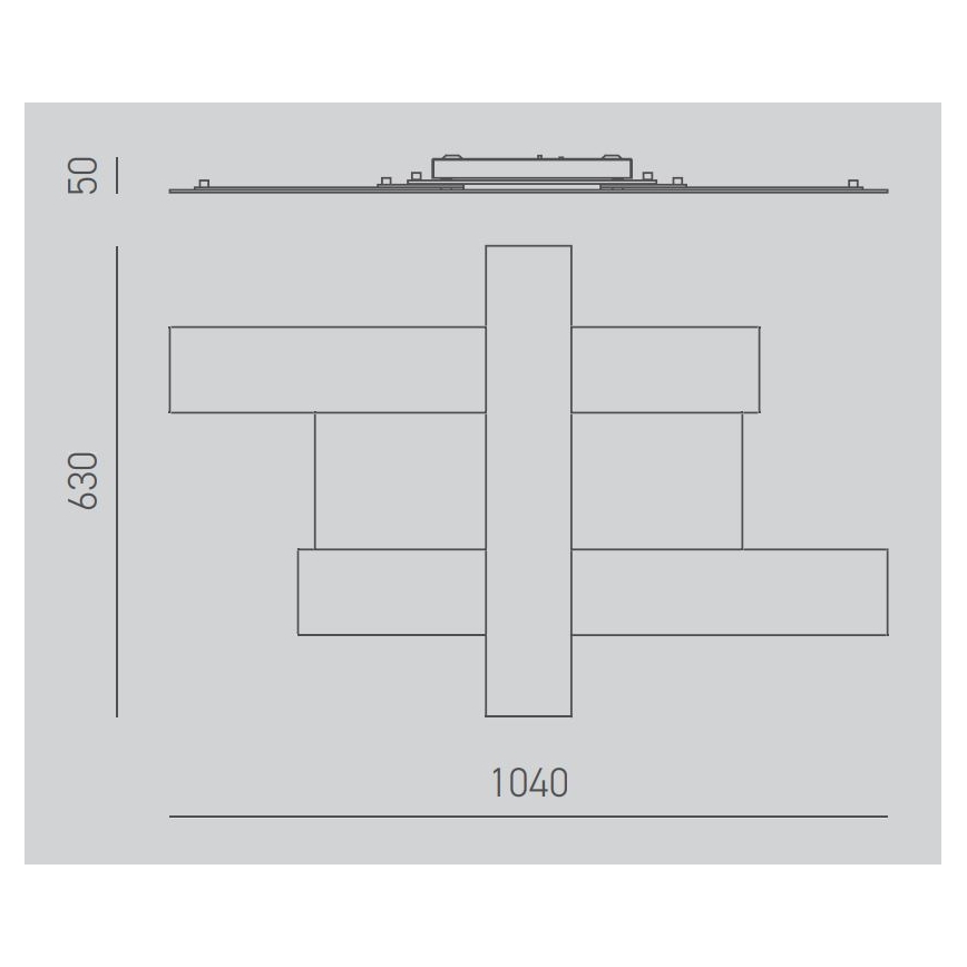 Gea Luce DOHA P G B - LED Плафониера DOHA LED/50W/230V 104 см бял