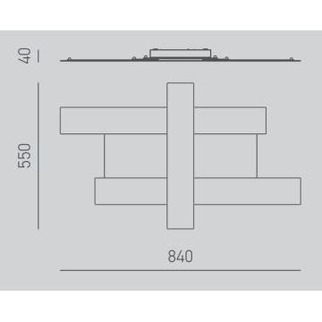 Gea Luce DOHA P M A - LED Плафониера DOHA LED/40W/230V 84 см матов хром