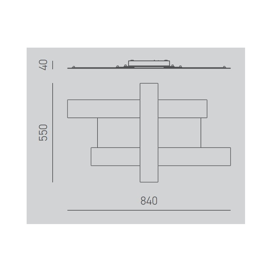 Gea Luce DOHA P M B - LED Плафониера DOHA LED/40W/230V 84 см бял