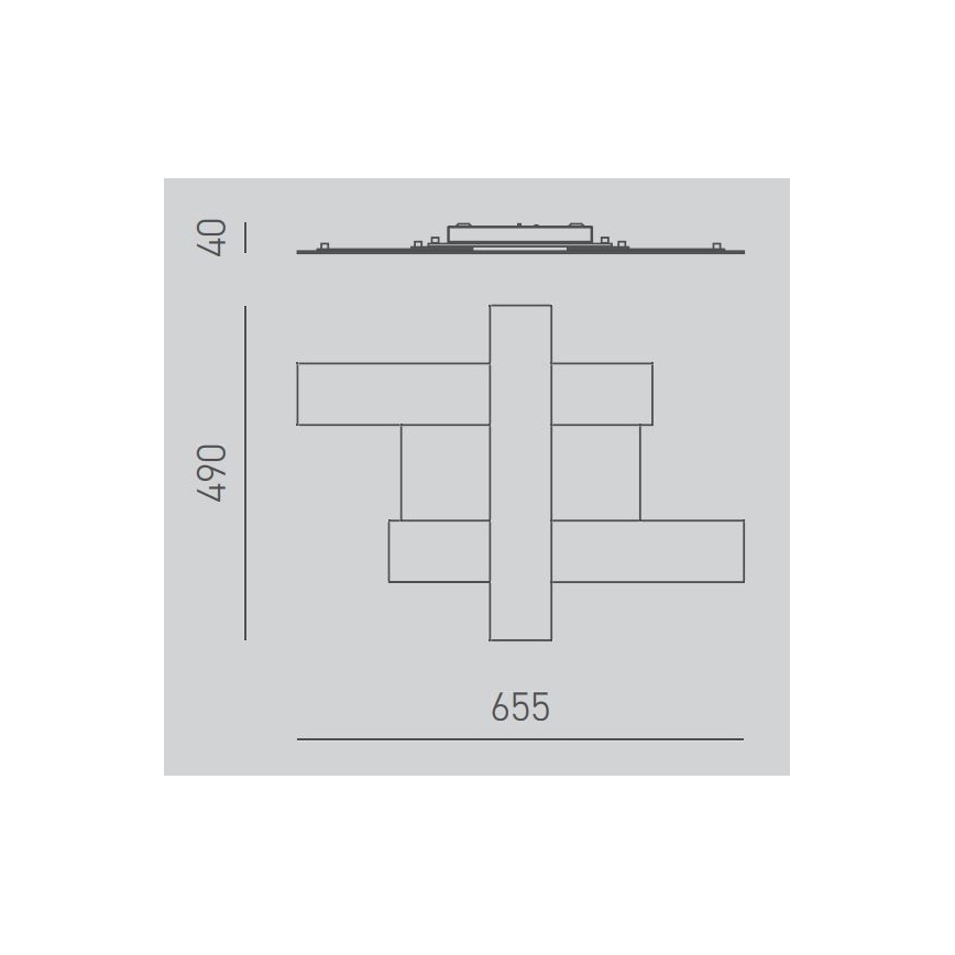 Gea Luce DOHA P P N - LED Плафониера DOHA LED/30W/230V 65,5 см черен