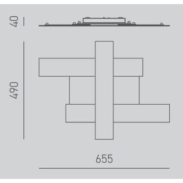 Gea Luce DOHA P P T - LED Плафониера DOHA LED/30W/230V 65,5 см бежов