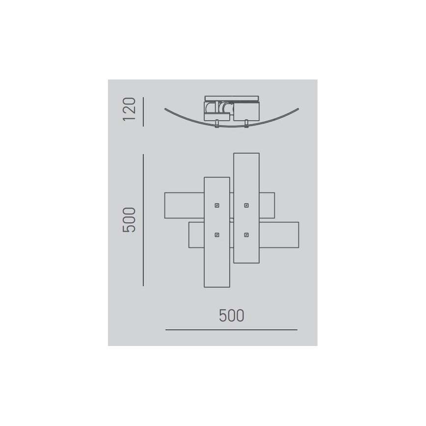 Gea Luce LARA P P oro - Плафон LARA 2xE27/52W/230V 50 см златист