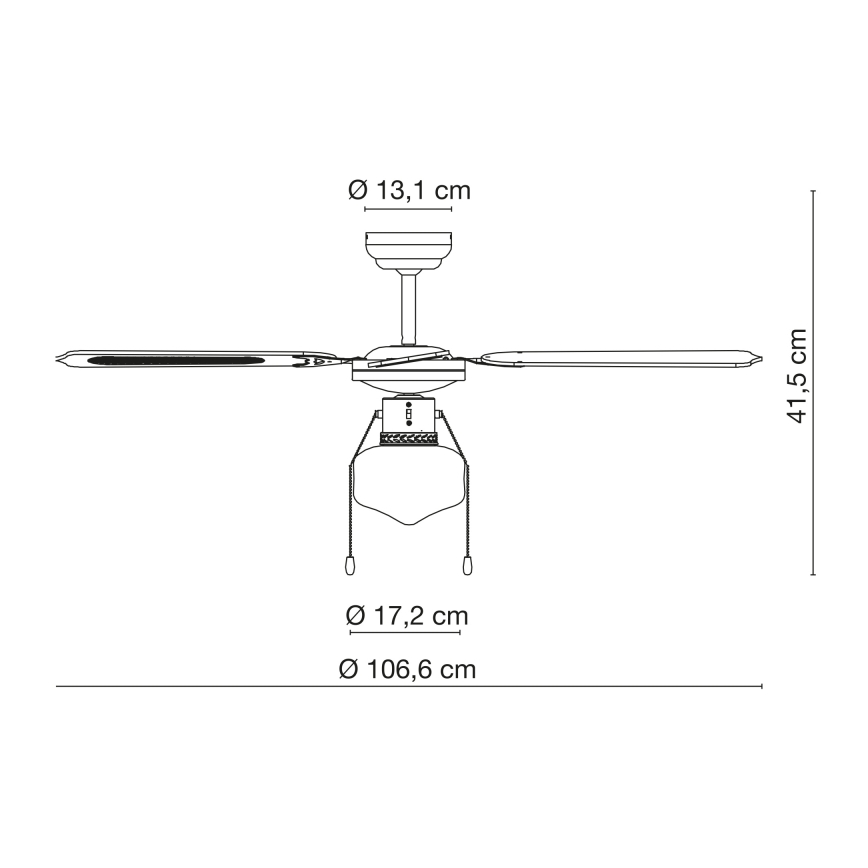 Globo - Вентилатор за таван 1xE27/60W/230V