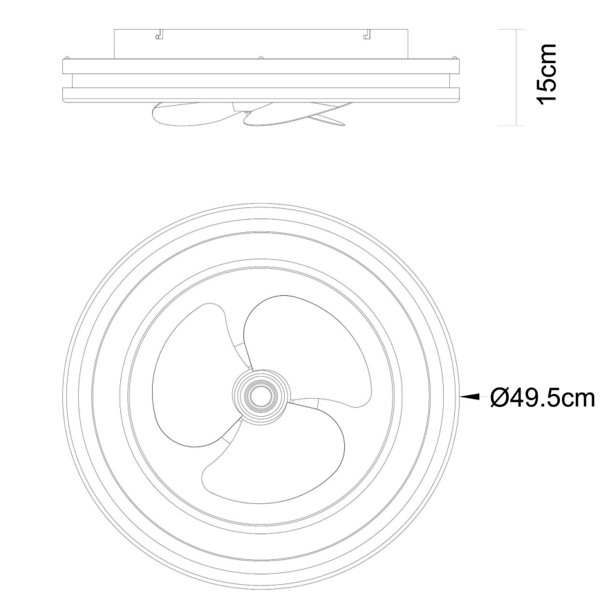 Globo - LED Димируем плафон с вентилатор LED/30W/230V 2700-6500K черен + дистанционно управление