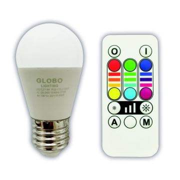 Globo - LED RGBW Димируема крушка E27/6W/230V 3000K + дистанционно управление