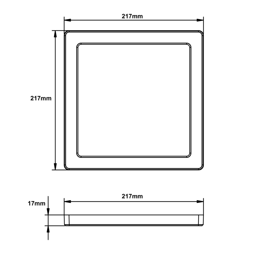 Globo - LED Плафон LED/18W/230V 3000/4000/6500K черен