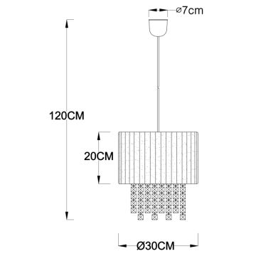 Globo - Висящ полилей 1xE27/60W/230V