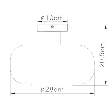 Globo - Полилей за повърхностен монтаж 1xE27/40W/230V прозрачен