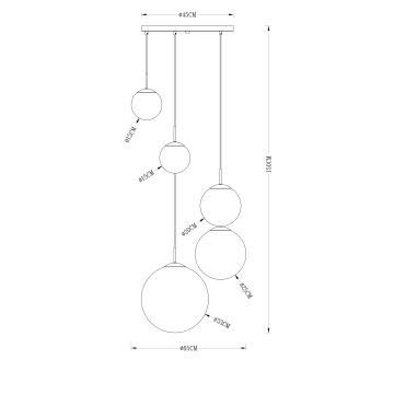 Globo - Висящ полилей 5xE27/60W/230V