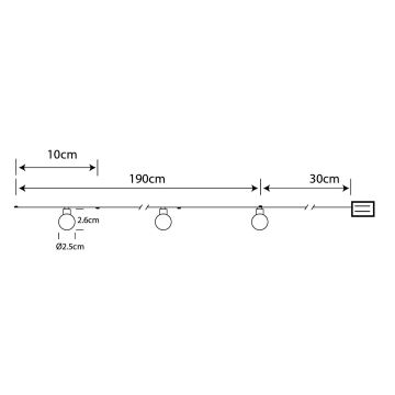 Globo - LED Коледни лампички 20xLED/2xAA 2,2 м топло бял