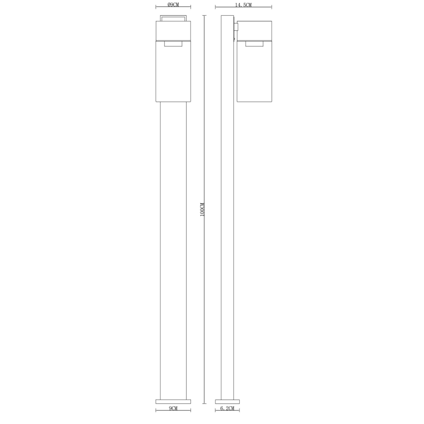 Globo - Екстериорна лампа 1xE27/40W/230V 100 см IP44