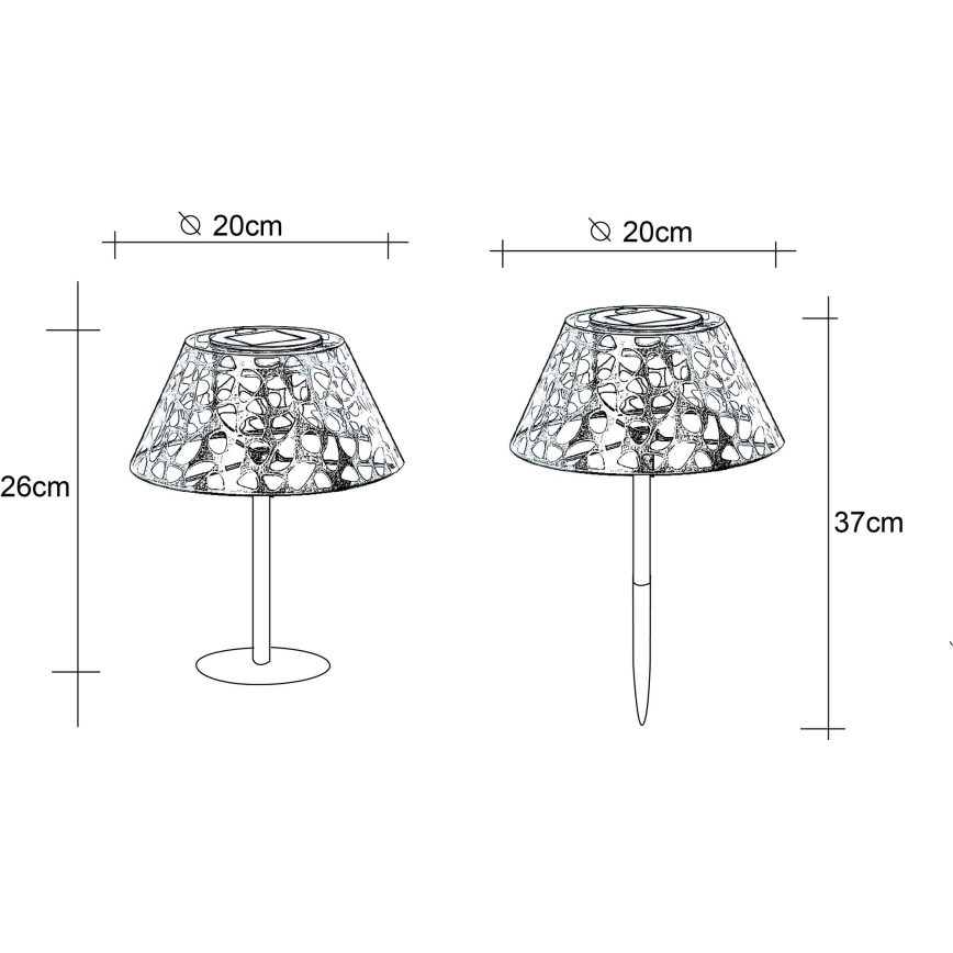 Globo - LED Соларна лампа LED/0,06W/3V 3000K IP44