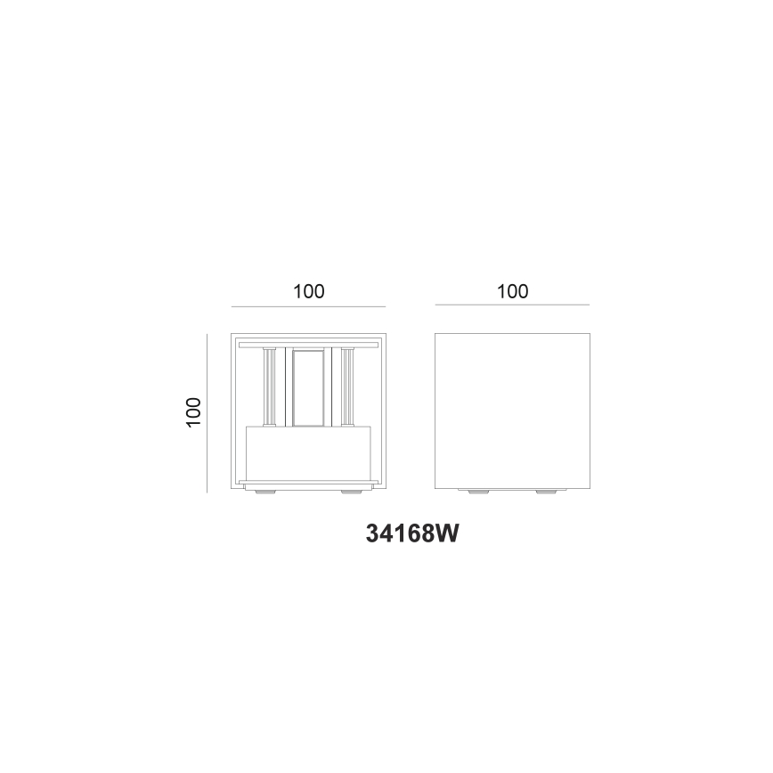 Globo - LED Екстериорен аплик 2xLED/3W/230V IP44 кафяв