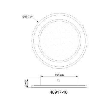 Globo - LED Плафониера LED/18W/230V Ø 29,7 см