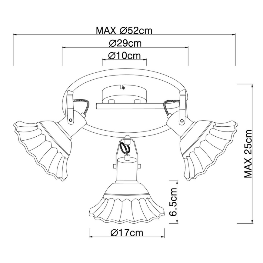 Globo - Спот 3xE27/40W/230V