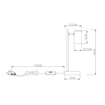 Globo - Настолна лампа 1xGU10/5W/230V черен