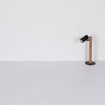 Globo - Настолна лампа 1xGU10/5W/230V дървена/метална