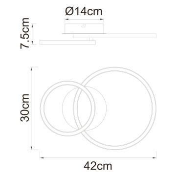 Globo - LED Повърхностен полилей LED/18W/230V